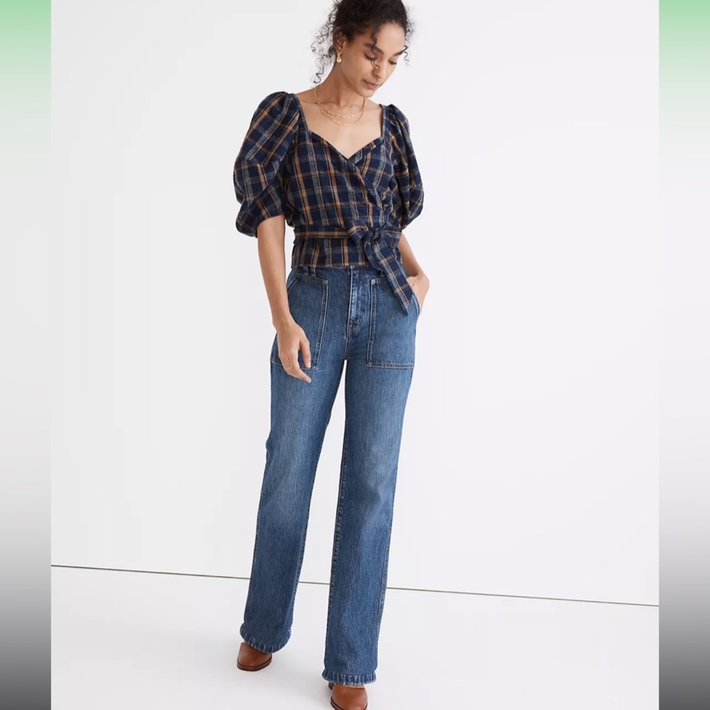 11" High-Rise Flare Jeans in Whitethorn Wash: Workwear Edition